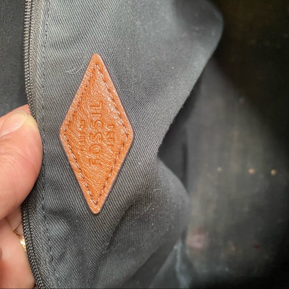 Fossil Coated Canvas Polka Dot Large City Tote - Picture 10 of 13